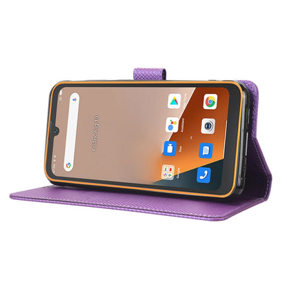 For Blackview BV5200 Diamond Texture Leather Phone Case(Purple) - More Brand by PMC Jewellery | Online Shopping South Africa | PMC Jewellery | Buy Now Pay Later Mobicred