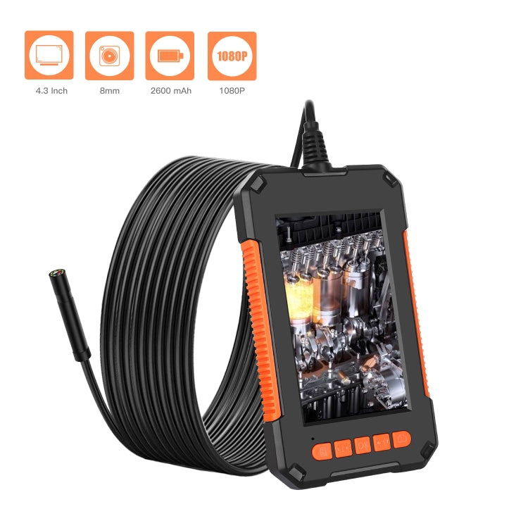 P40 8mm HD Waterproof Portable Integrated Hand-held Vertical Screen Industry Endoscope, Length:10m(Flexible  Wire) -  by PMC Jewellery | Online Shopping South Africa | PMC Jewellery | Buy Now Pay Later Mobicred