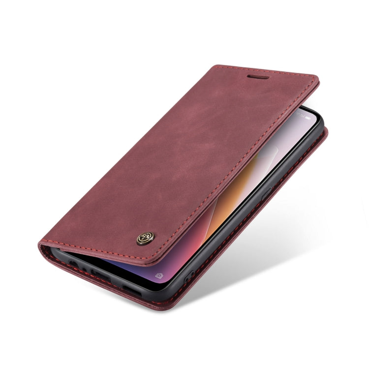 CaseMe 013 Multifunctional Horizontal Flip Leather Phone Case For OPPO Reno7 Z Global/Reno7 Lite Global/Reno8 Lite Global/F21 Pro 5G Global/Reno8 Z Global(Wine Red) - OPPO Cases by CaseMe | Online Shopping South Africa | PMC Jewellery | Buy Now Pay Later Mobicred