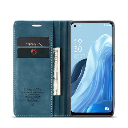 For OPPO Reno7 4G Indonesia/F21 Pro 4G/Reno8 4G CaseMe 013 Multifunctional Horizontal Flip Leather Phone Case(Blue) - OPPO Cases by CaseMe | Online Shopping South Africa | PMC Jewellery | Buy Now Pay Later Mobicred