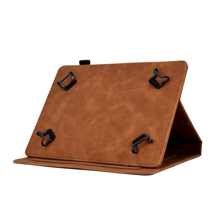 For 7 inch Tablets Tower Embossed Leather Tablet Case(Brown) - Others by PMC TechLife | Online Shopping South Africa | PMC TechLife | Buy Now Pay Later Mobicred