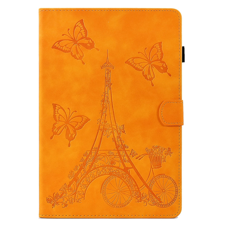 For Amazon Kindle Fire HD10 2021 Tower Embossed Leather Smart Tablet Case(Khaki) - Amazon by PMC TechLife | Online Shopping South Africa | PMC TechLife | Buy Now Pay Later Mobicred