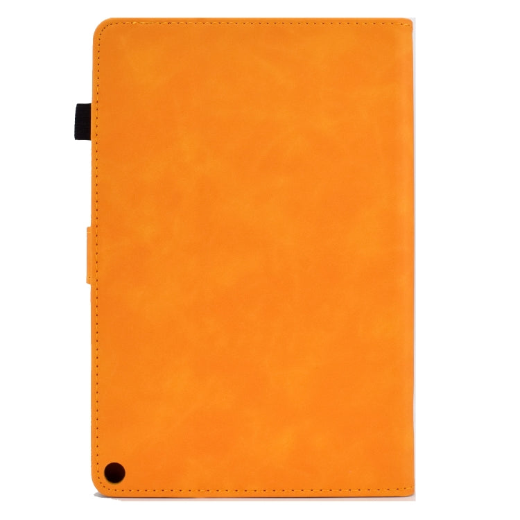 For Amazon Kindle Fire HD10 2021 Tower Embossed Leather Smart Tablet Case(Khaki) - Amazon by PMC TechLife | Online Shopping South Africa | PMC TechLife | Buy Now Pay Later Mobicred