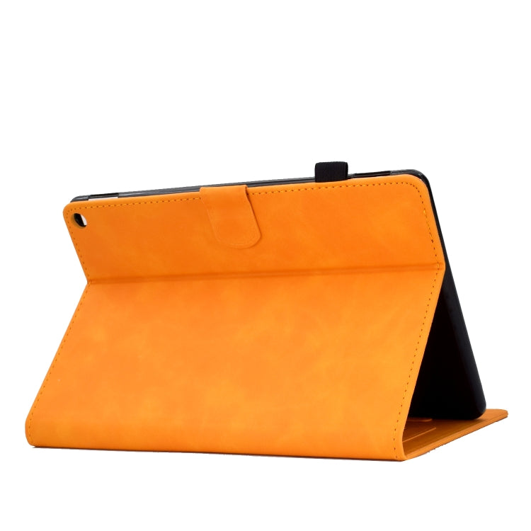 For Amazon Kindle Fire HD10 2021 Tower Embossed Leather Smart Tablet Case(Khaki) - Amazon by PMC TechLife | Online Shopping South Africa | PMC TechLife | Buy Now Pay Later Mobicred