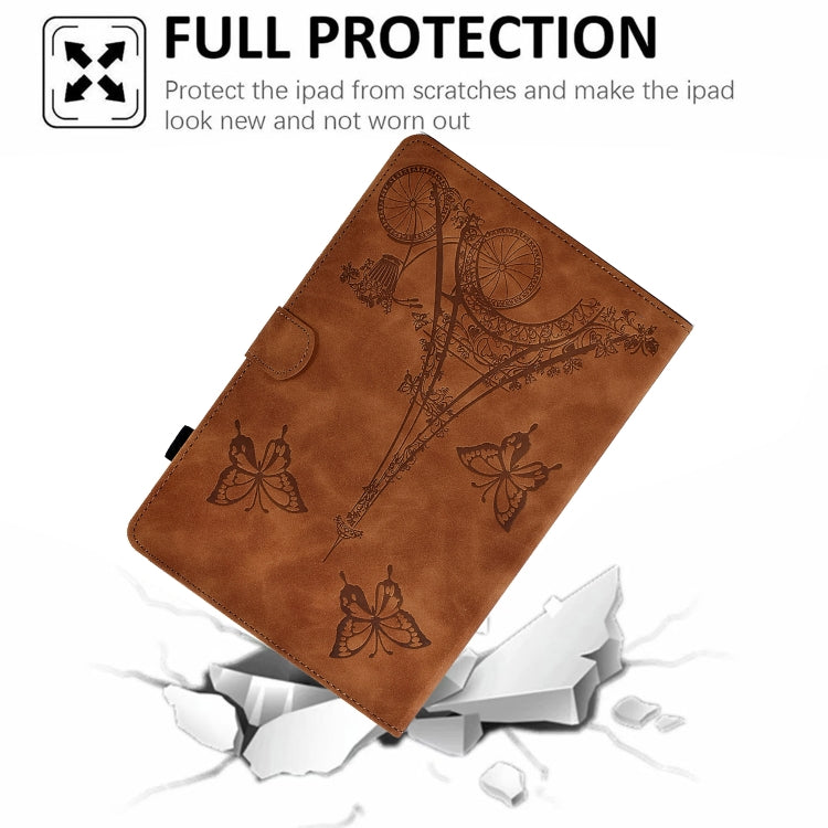 For Amazon Kindle Paperwhite 5 Tower Embossed Leather Smart Tablet Case(Brown) - Amazon by PMC TechLife | Online Shopping South Africa | PMC TechLife | Buy Now Pay Later Mobicred