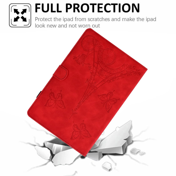 For Amazon Kindle Paperwhite 5 Tower Embossed Leather Smart Tablet Case(Red) - Amazon by PMC TechLife | Online Shopping South Africa | PMC TechLife | Buy Now Pay Later Mobicred