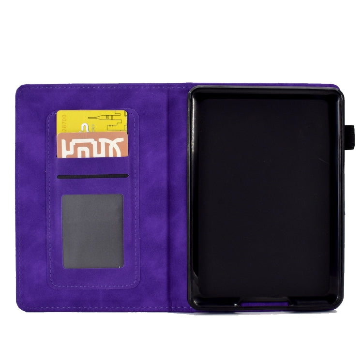 For Amazon Kindle Paperwhite 4/3/2/1 Tower Embossed Leather Smart Tablet Case(Purple) - Amazon by PMC TechLife | Online Shopping South Africa | PMC TechLife | Buy Now Pay Later Mobicred