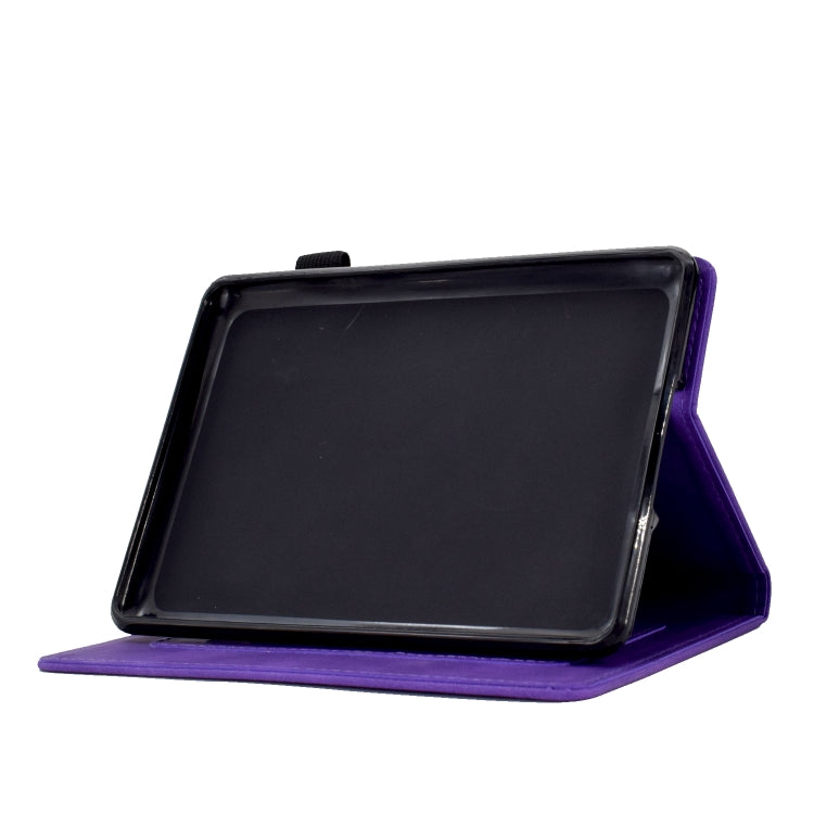For Amazon Kindle Paperwhite 4/3/2/1 Tower Embossed Leather Smart Tablet Case(Purple) - Amazon by PMC TechLife | Online Shopping South Africa | PMC TechLife | Buy Now Pay Later Mobicred