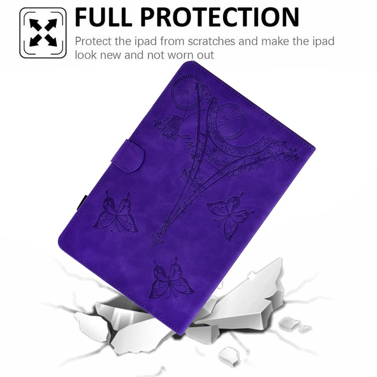 For Amazon Kindle Paperwhite 4/3/2/1 Tower Embossed Leather Smart Tablet Case(Purple) - Amazon by PMC TechLife | Online Shopping South Africa | PMC TechLife | Buy Now Pay Later Mobicred