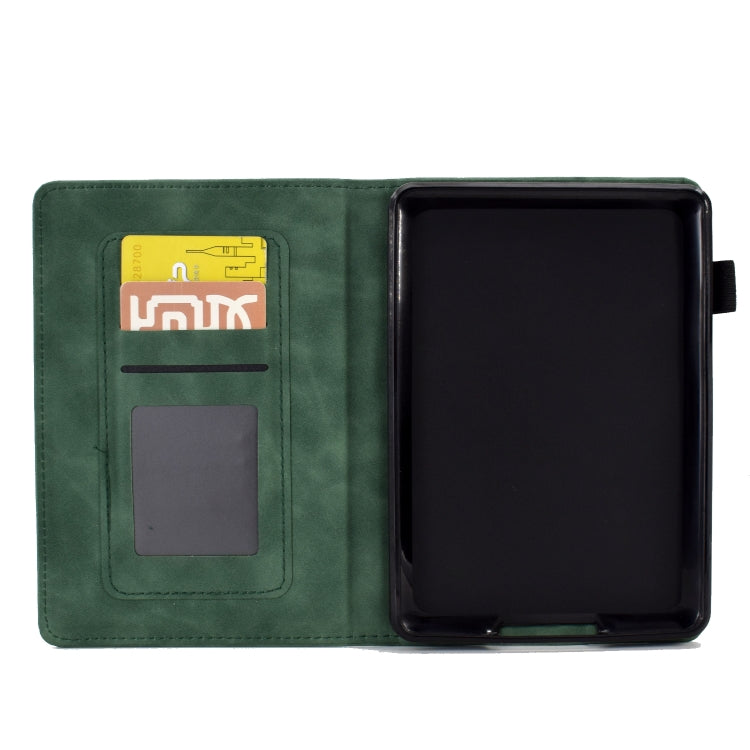 For Amazon Kindle Paperwhite 4/3/2/1 Tower Embossed Leather Smart Tablet Case(Green) - free shipping - PMC TechLife - Order now!