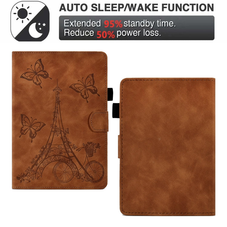 For Amazon Kindle Lite 2022 Tower Embossed Leather Smart Tablet Case(Brown) - free shipping - PMC TechLife - Order now!