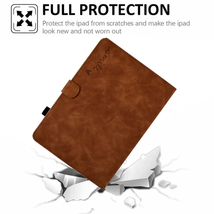 For Amazon Kindle Youth Version 2022 Embossed Smile Flip Tablet Leather Smart Case(Brown) - Amazon by PMC TechLife | Online Shopping South Africa | PMC TechLife | Buy Now Pay Later Mobicred