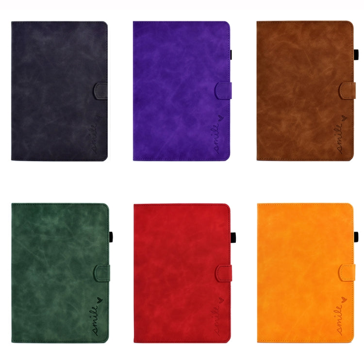 For Amazon Kindle Youth Version 2022 Embossed Smile Flip Tablet Leather Smart Case(Green) - Amazon by PMC TechLife | Online Shopping South Africa | PMC TechLife | Buy Now Pay Later Mobicred
