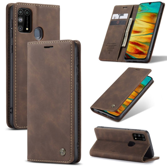 For Galaxy M31 CaseMe-013 Multifunctional Horizontal Flip Leather Case with Card Slot & Holder & Wallet(Coffee) - Galaxy Phone Cases by CaseMe | Online Shopping South Africa | PMC Jewellery | Buy Now Pay Later Mobicred