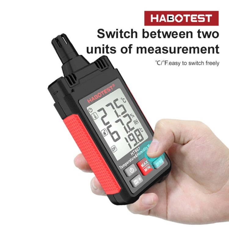 HABOTEST HT607 Portable Handheld Temperature Humidity Tester - Electronic Test by HABOTEST | Online Shopping South Africa | PMC Jewellery | Buy Now Pay Later Mobicred
