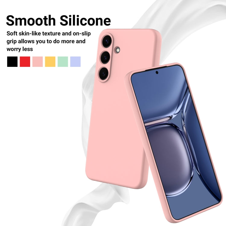 For Samsung Galaxy S25 5G Color Liquid Silicone Phone Case(Pink) - Galaxy S25 5G Cases by PMC Jewellery | Online Shopping South Africa | PMC Jewellery | Buy Now Pay Later Mobicred