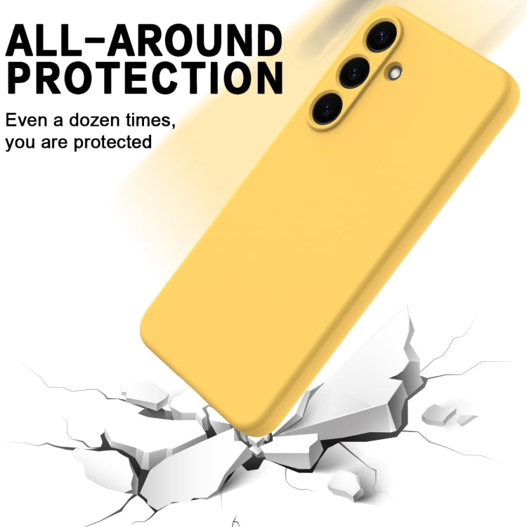 For Samsung Galaxy S25+ 5G Color Liquid Silicone Phone Case(Yellow) - Galaxy S25+ 5G Cases by PMC Jewellery | Online Shopping South Africa | PMC Jewellery | Buy Now Pay Later Mobicred