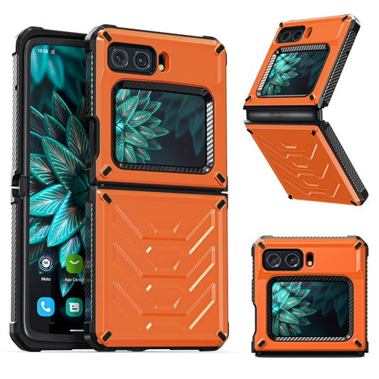 For Motorola Razr 2022 All-inclusive Shockproof Folding Phone Case(Orange) - Motorola Cases by PMC Jewellery | Online Shopping South Africa | PMC Jewellery | Buy Now Pay Later Mobicred