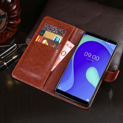 For Wiko Y80 idewei Crazy Horse Texture Horizontal Flip Leather Case with Holder & Card Slots & Wallet(Brown) - Wiko by idewei | Online Shopping South Africa | PMC Jewellery | Buy Now Pay Later Mobicred