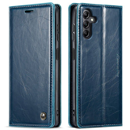 For Samsung Galaxy A14 5G CaseMe 003 Crazy Horse Texture Leather Phone Case(Blue) - Galaxy Phone Cases by CaseMe | Online Shopping South Africa | PMC Jewellery | Buy Now Pay Later Mobicred