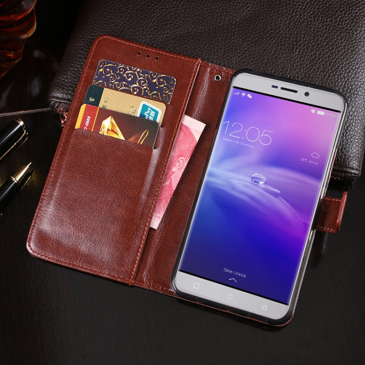 For Blackview R7 idewei Crazy Horse Texture Horizontal Flip Leather Case with Holder & Card Slots & Wallet(White) - More Brand by idewei | Online Shopping South Africa | PMC Jewellery | Buy Now Pay Later Mobicred
