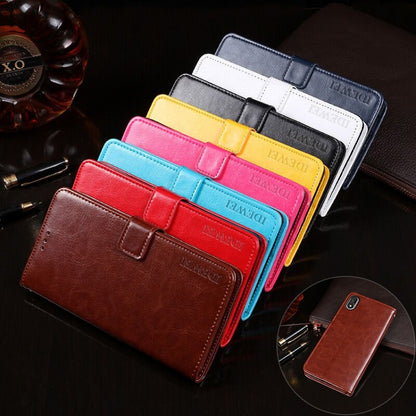 For Cubot J3 idewei Crazy Horse Texture Horizontal Flip Leather Case with Holder & Card Slots & Wallet(Red) - More Brand by idewei | Online Shopping South Africa | PMC Jewellery | Buy Now Pay Later Mobicred