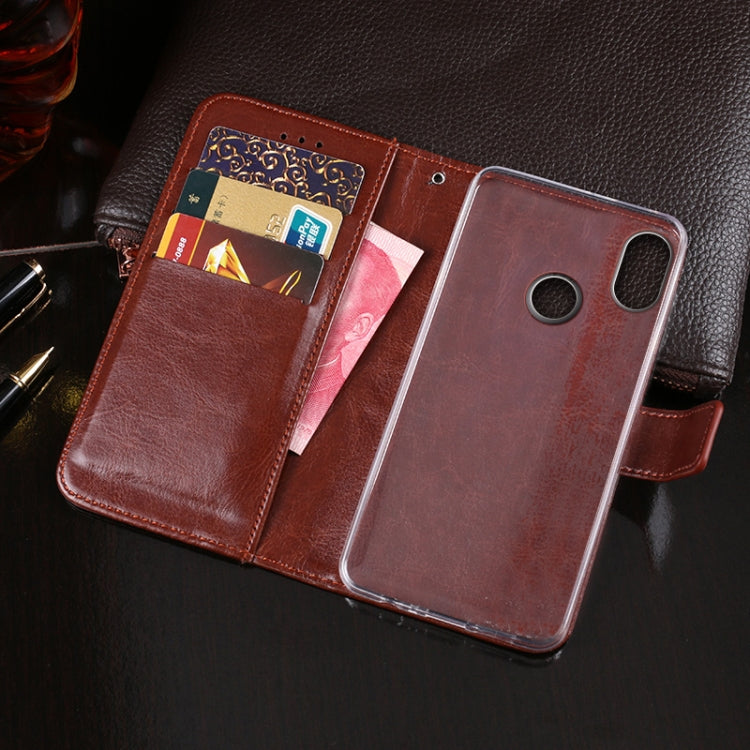 For Doogee X70 idewei  Crazy Horse Texture Horizontal Flip Leather Case with Holder & Card Slots & Wallet(Dark Blue) - More Brand by idewei | Online Shopping South Africa | PMC Jewellery | Buy Now Pay Later Mobicred