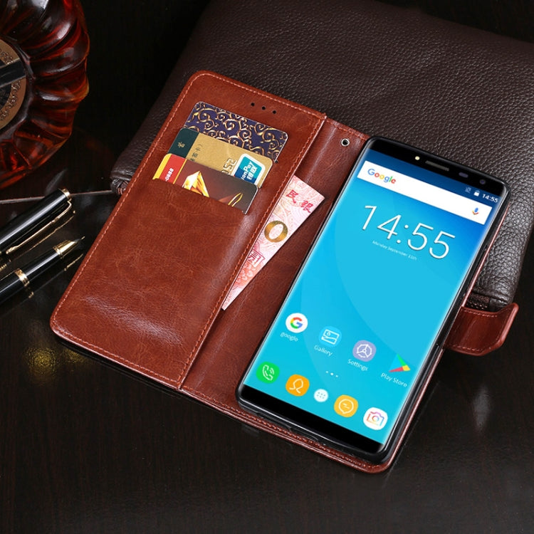 For Oukitel C8 idewei  Crazy Horse Texture Horizontal Flip Leather Case with Holder & Card Slots & Wallet(Brown) - More Brand by idewei | Online Shopping South Africa | PMC Jewellery | Buy Now Pay Later Mobicred