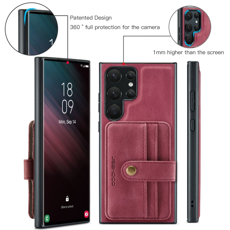 For Samsung Galaxy S24 Ultra 5G JEEHOOD RFID Blocking Anti-Theft Magnetic Phone Case(Red) - Galaxy S24 Ultra 5G Cases by JEEHOOD | Online Shopping South Africa | PMC Jewellery | Buy Now Pay Later Mobicred