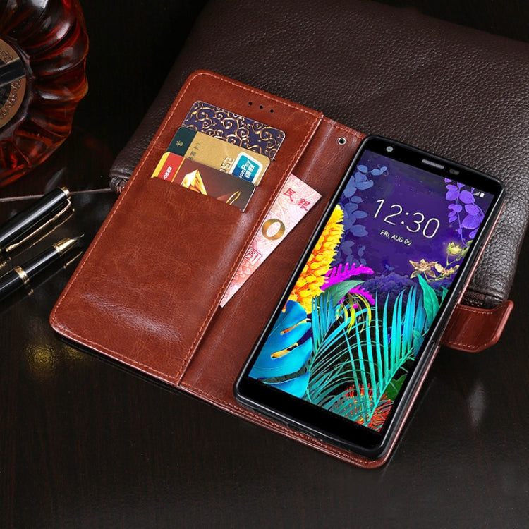 For LG K30 (2019) idewei Crazy Horse Texture Horizontal Flip Leather Case with Holder & Card Slots & Wallet(Dark Blue) - LG by idewei | Online Shopping South Africa | PMC Jewellery | Buy Now Pay Later Mobicred