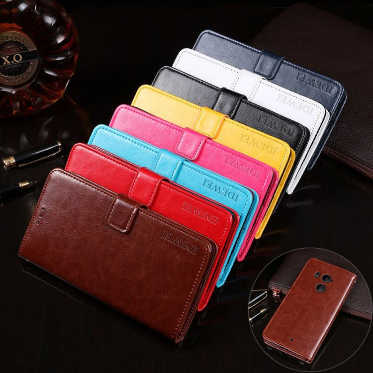 For HTC U11+ idewei Crazy Horse Texture Horizontal Flip Leather Case with Holder & Card Slots & Wallet(Sky Blue) - More Brand by idewei | Online Shopping South Africa | PMC Jewellery | Buy Now Pay Later Mobicred