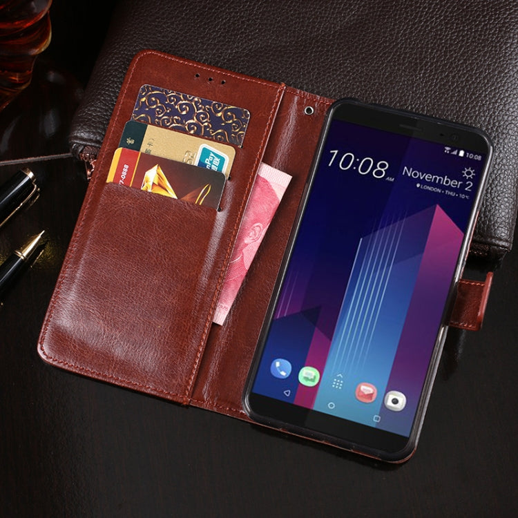 For HTC U11+ idewei Crazy Horse Texture Horizontal Flip Leather Case with Holder & Card Slots & Wallet(Red) - HTC by idewei | Online Shopping South Africa | PMC Jewellery | Buy Now Pay Later Mobicred