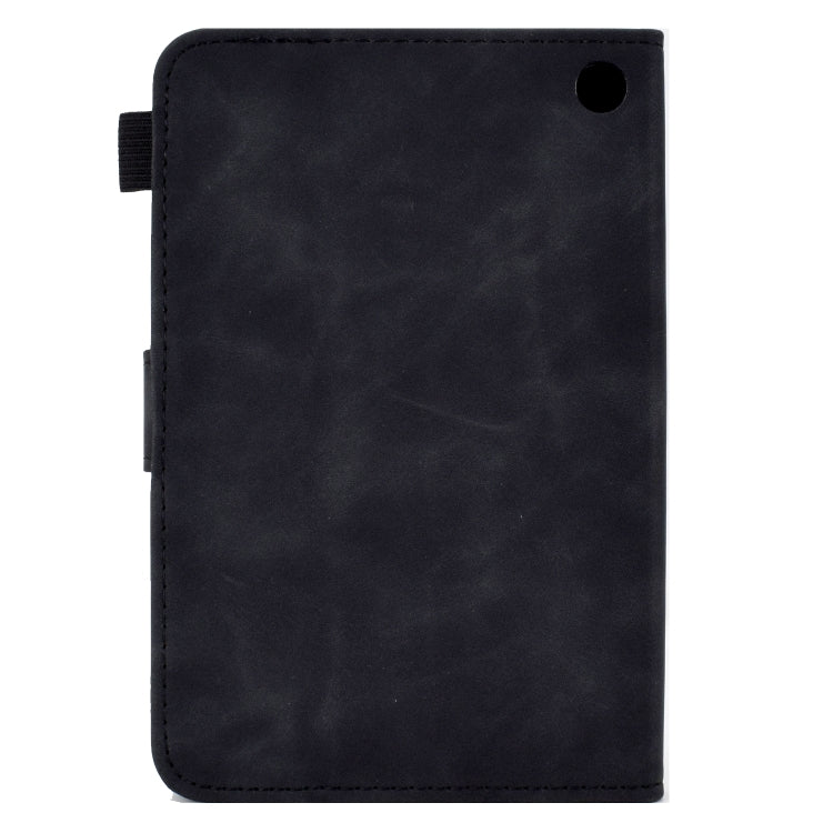 For Amazon Kindle Fire 7 2022 Peony Butterfly Embossed Leather Smart Tablet Case(Black) - Amazon by PMC TechLife | Online Shopping South Africa | PMC TechLife | Buy Now Pay Later Mobicred