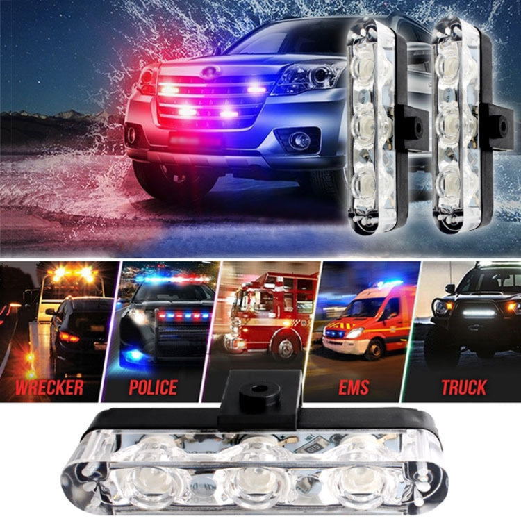 4 in 1 Car 12LEDs Grille Flash Lights Warning Lights with Wireless Remote Control, Color:Red White - Warning Lights by PMC Jewellery | Online Shopping South Africa | PMC Jewellery | Buy Now Pay Later Mobicred