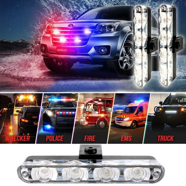 4 in 1 Car 16LEDs Grille Flash Lights Warning Lights with Wireless Remote Control(Red Yellow) - Warning Lights by PMC Jewellery | Online Shopping South Africa | PMC Jewellery | Buy Now Pay Later Mobicred