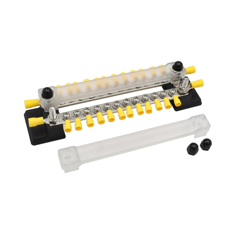 CP-3053 150A 12-48V RV Yacht Double-row 12-way Busbar with 28pcs Terminals(Black) - Booster Cable & Clip by PMC Jewellery | Online Shopping South Africa | PMC Jewellery | Buy Now Pay Later Mobicred
