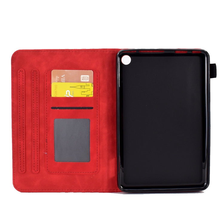 For Amazon Kindle Fire 7 2022 Rhombus Embossed Leather Tablet Case(Red) - Amazon by PMC TechLife | Online Shopping South Africa | PMC TechLife | Buy Now Pay Later Mobicred