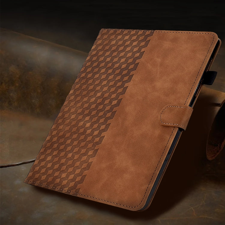 For Amazon Kindle Lite 2022 Rhombus Embossed Leather Tablet Case(Brown) - Amazon by PMC TechLife | Online Shopping South Africa | PMC TechLife | Buy Now Pay Later Mobicred