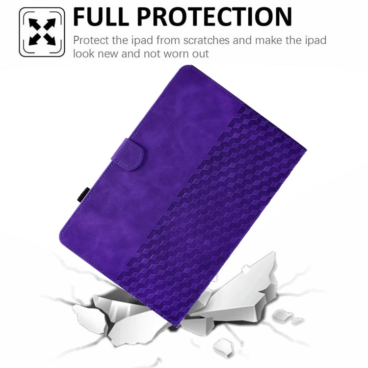 For Amazon Kindle PaperWhite 5 2021 Rhombus Embossed Leather Tablet Case(Purple) - Amazon by PMC TechLife | Online Shopping South Africa | PMC TechLife | Buy Now Pay Later Mobicred