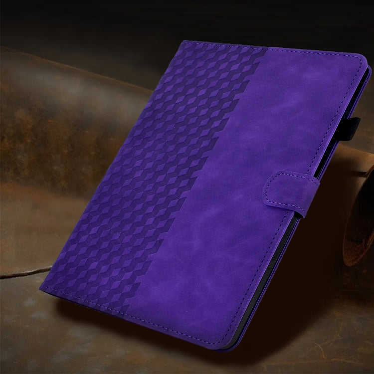 For Amazon Kindle PaperWhite 5 2021 Rhombus Embossed Leather Tablet Case(Purple) - Amazon by PMC TechLife | Online Shopping South Africa | PMC TechLife | Buy Now Pay Later Mobicred