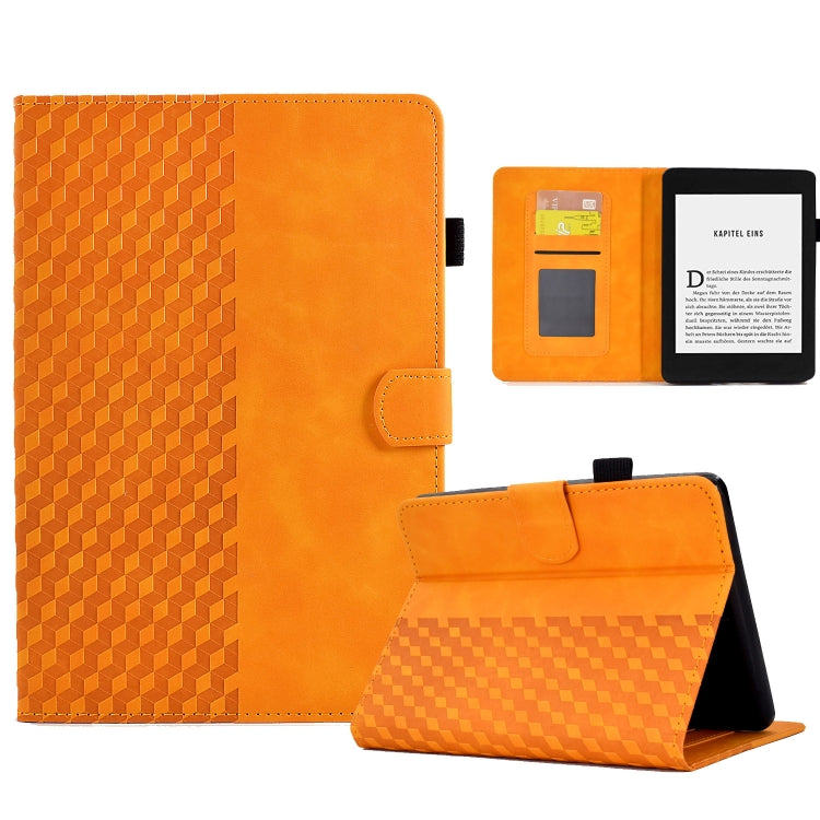 For Amazon Kindle PaperWhite 4 / 3 / 2 / 1 Rhombus Embossed Leather Tablet Case(Khaki) - free shipping - PMC TechLife - Order now!