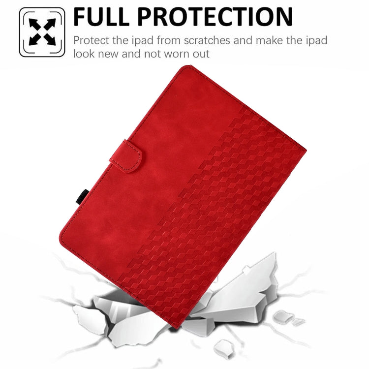 For Amazon Kindle Fire HD8 2020 Rhombus Embossed Leather Tablet Case(Red) - Amazon by PMC TechLife | Online Shopping South Africa | PMC TechLife | Buy Now Pay Later Mobicred