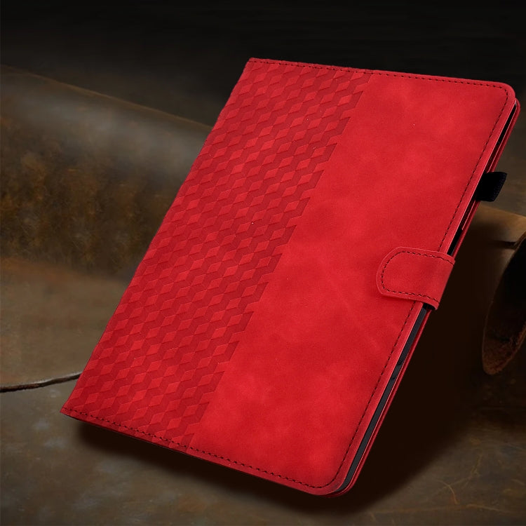 For Amazon Kindle Fire HD8 2020 Rhombus Embossed Leather Tablet Case(Red) - Amazon by PMC TechLife | Online Shopping South Africa | PMC TechLife | Buy Now Pay Later Mobicred