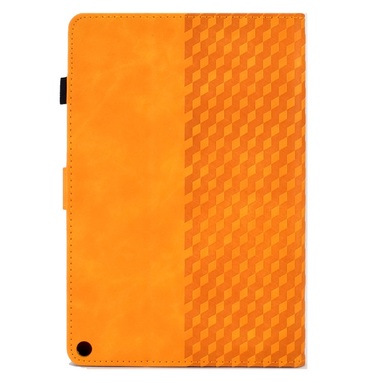 For Amazon Kindle Fire HD8 2020 Rhombus Embossed Leather Tablet Case(Khaki) - Amazon by PMC TechLife | Online Shopping South Africa | PMC TechLife | Buy Now Pay Later Mobicred