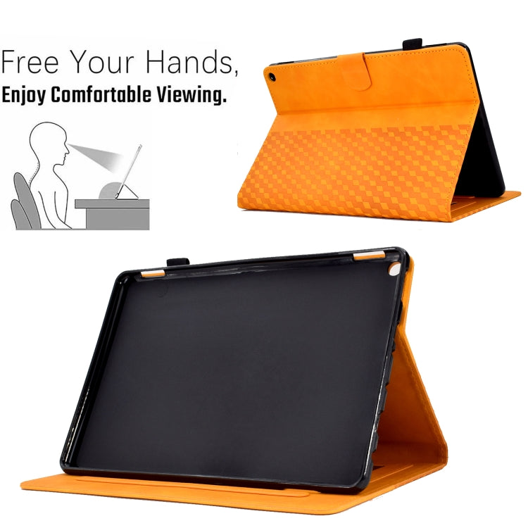 For Amazon Kindle Fire HD8 2020 Rhombus Embossed Leather Tablet Case(Khaki) - Amazon by PMC TechLife | Online Shopping South Africa | PMC TechLife | Buy Now Pay Later Mobicred