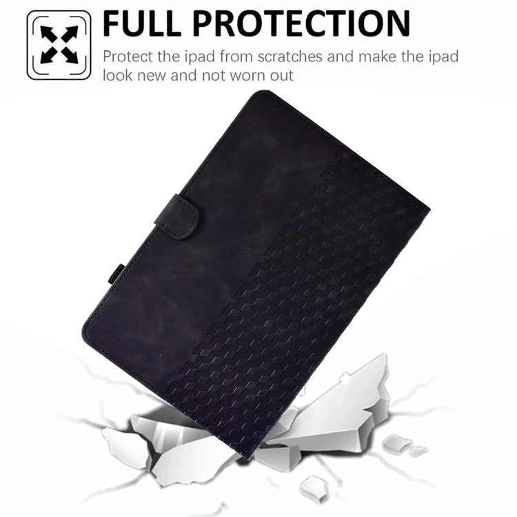 For Amazon Kindle Fire HD8 2020 Rhombus Embossed Leather Tablet Case(Black) - Amazon by PMC TechLife | Online Shopping South Africa | PMC TechLife | Buy Now Pay Later Mobicred