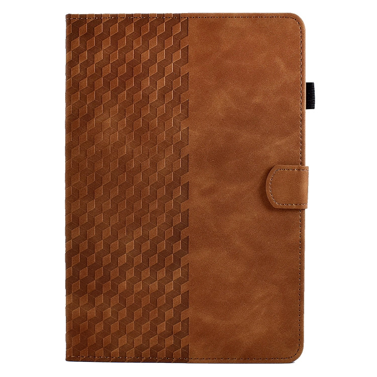 For Amazon Kindle Fire HD8 2018 / 2017 / 2016 Rhombus Embossed Leather Tablet Case(Brown) - Amazon by PMC TechLife | Online Shopping South Africa | PMC TechLife | Buy Now Pay Later Mobicred