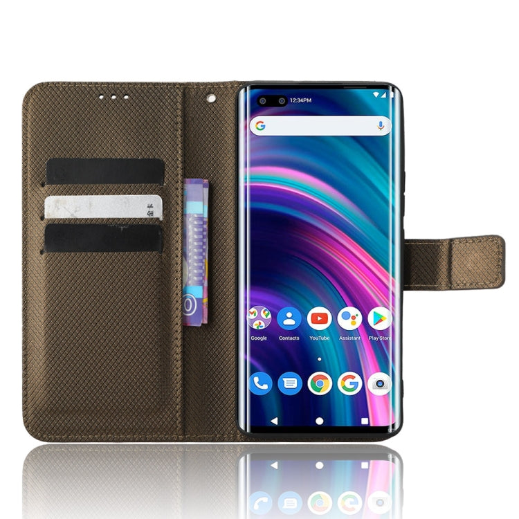 For BLU Bold N2 Diamond Texture Leather Phone Case(Brown) - More Brand by PMC TechLife | Online Shopping South Africa | PMC TechLife | Buy Now Pay Later Mobicred