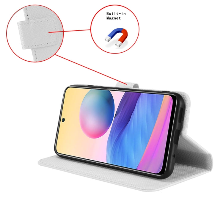 For Blackview A52 Diamond Texture Leather Phone Case(White) - More Brand by PMC TechLife | Online Shopping South Africa | PMC TechLife