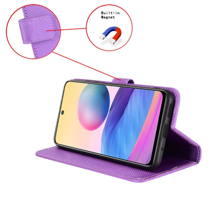 For Blackview A52 Diamond Texture Leather Phone Case(Purple) - More Brand by PMC Jewellery | Online Shopping South Africa | PMC Jewellery | Buy Now Pay Later Mobicred